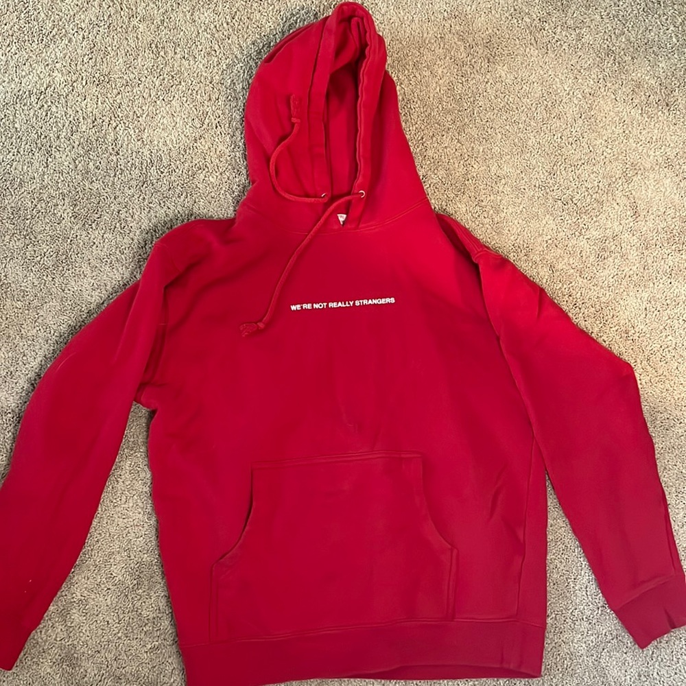 We’re not really strangers red hoodie size medium